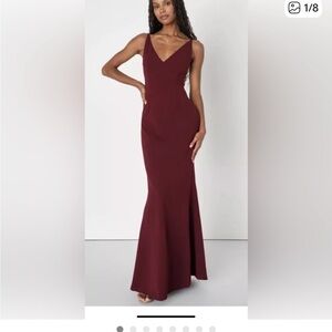 Lulu's Deep Red Maxi Dress
